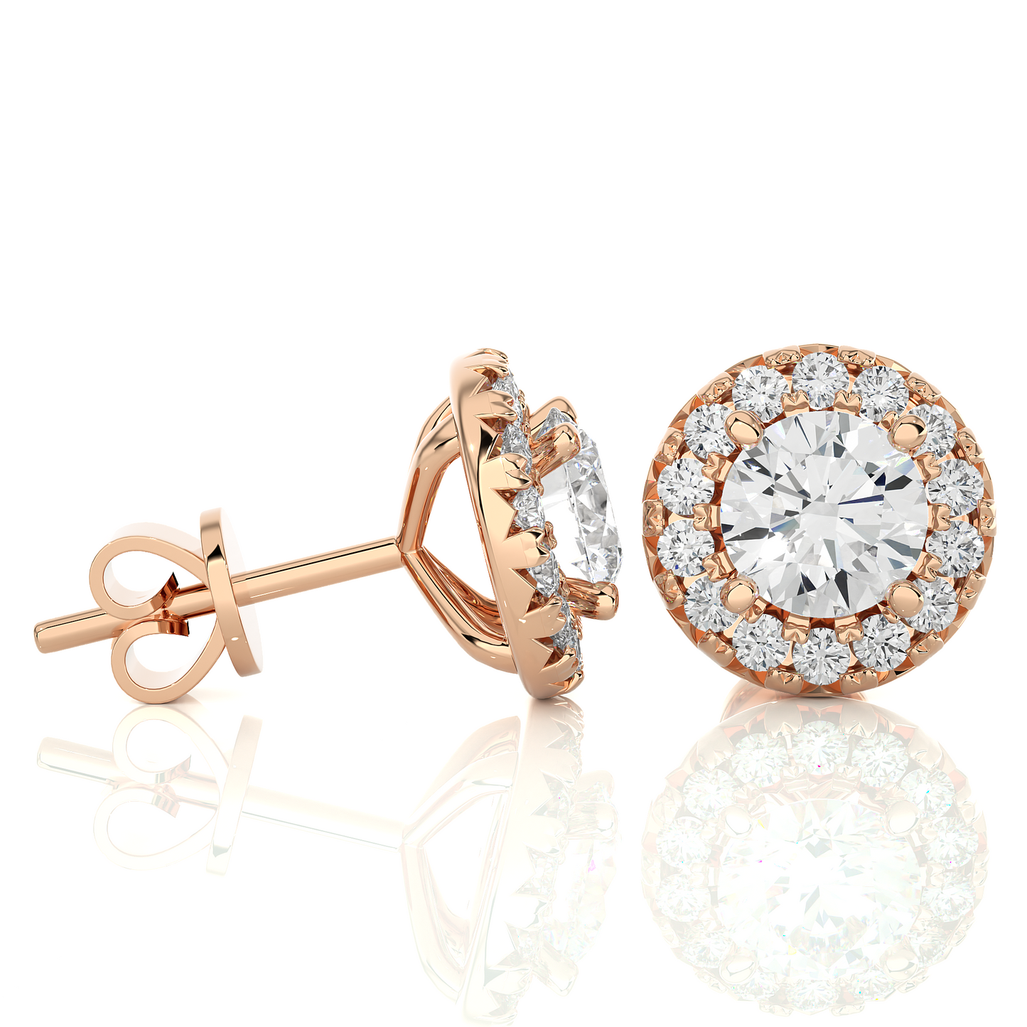 Vintage Halo Studs Earrings
