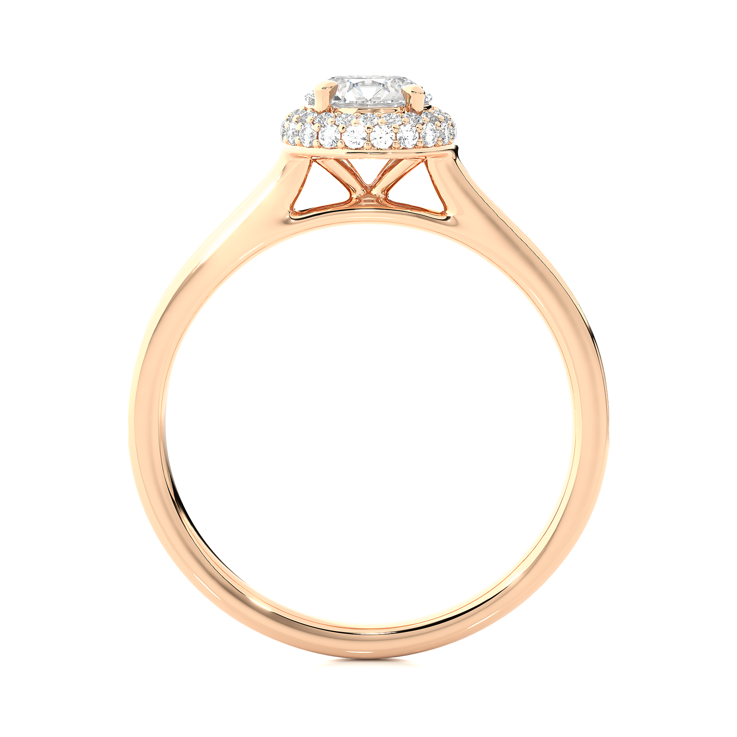 Multi Halo Soitaire Ring