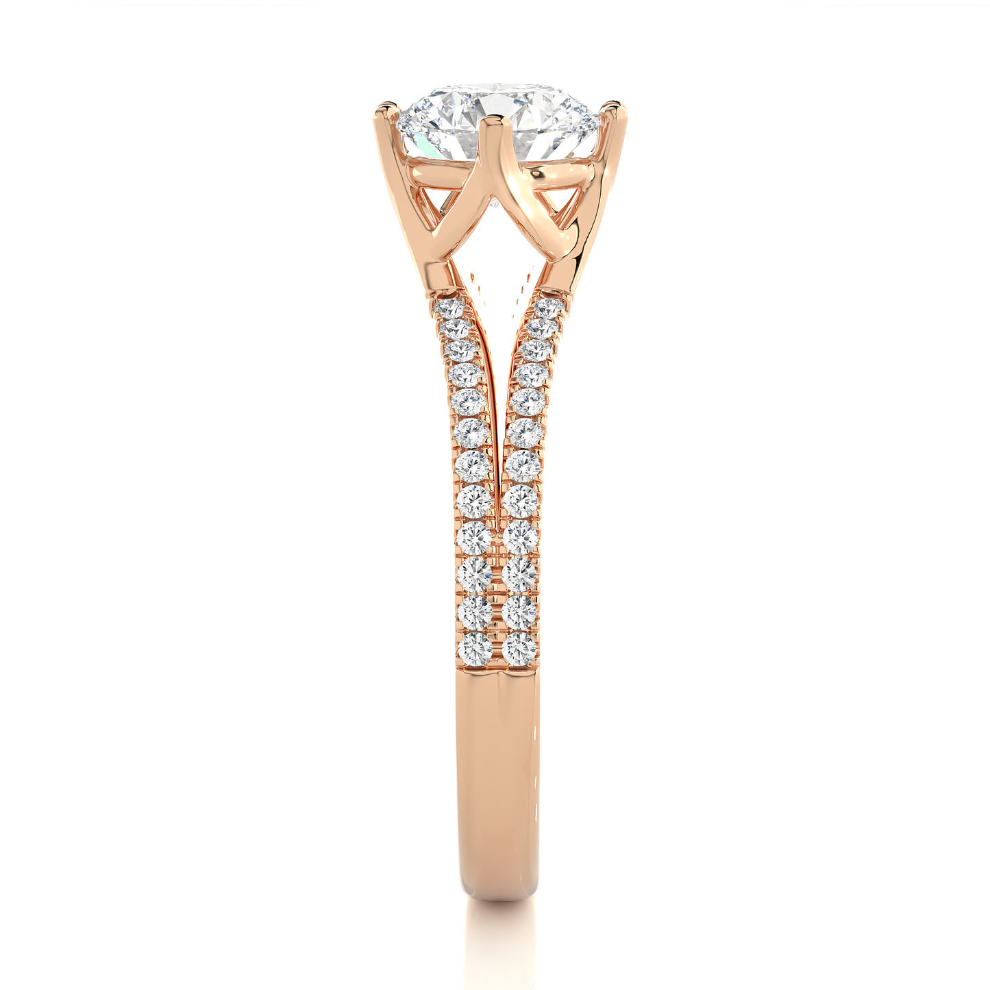 Double Lined Solitaire Ring