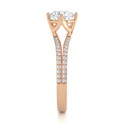Double Lined Solitaire Ring