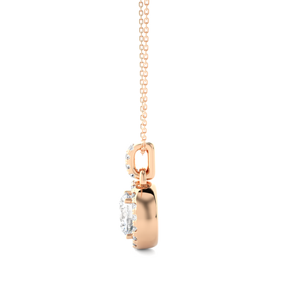 Lunessa Round Pendant With Halo With Chain