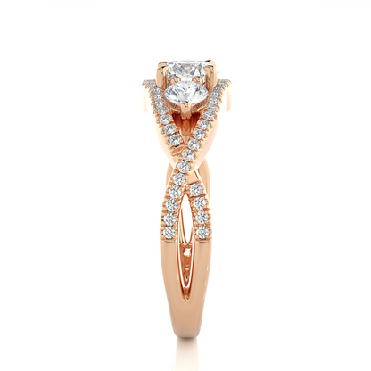Triplet Side Stone Ring