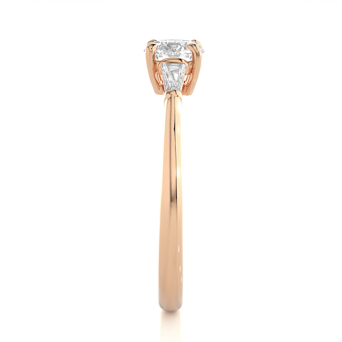 Feather Solitaire Ring
