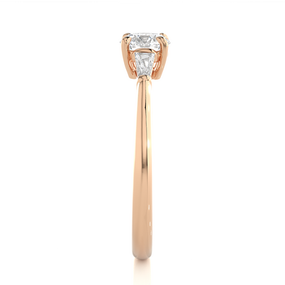 Feather Solitaire Ring