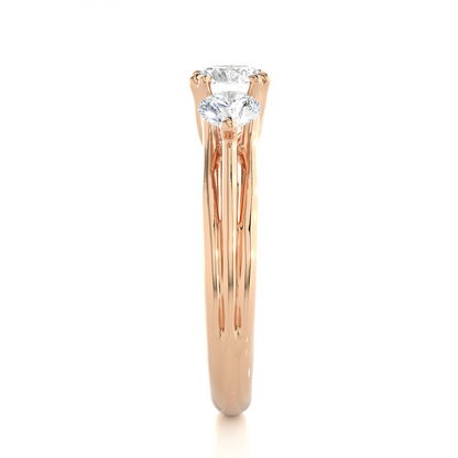 Triad Solitaire Ring