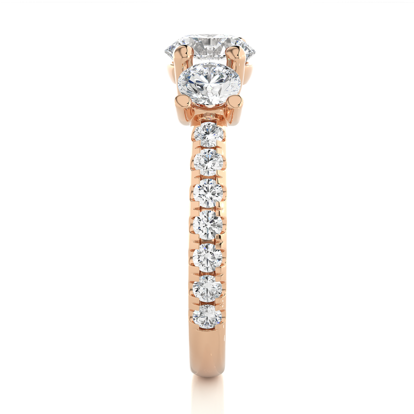 Bridal Three Stone Ring