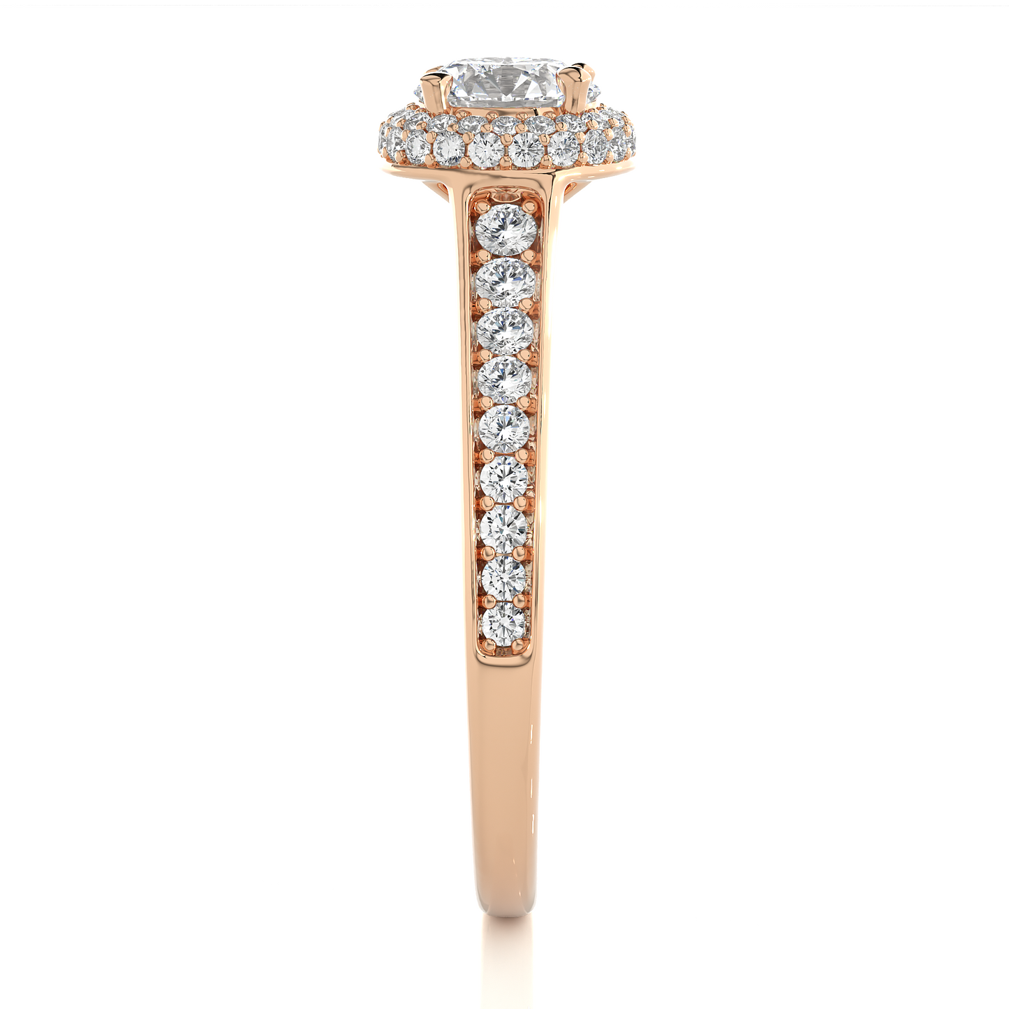 Multi Halo Soitaire Ring