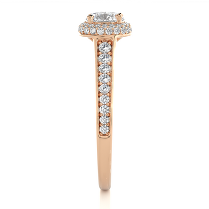 Multi Halo Soitaire Ring
