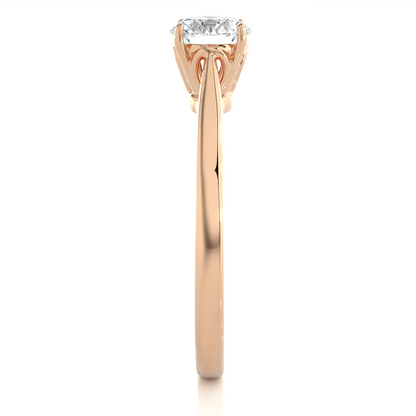 Crowned Solitaire Ring