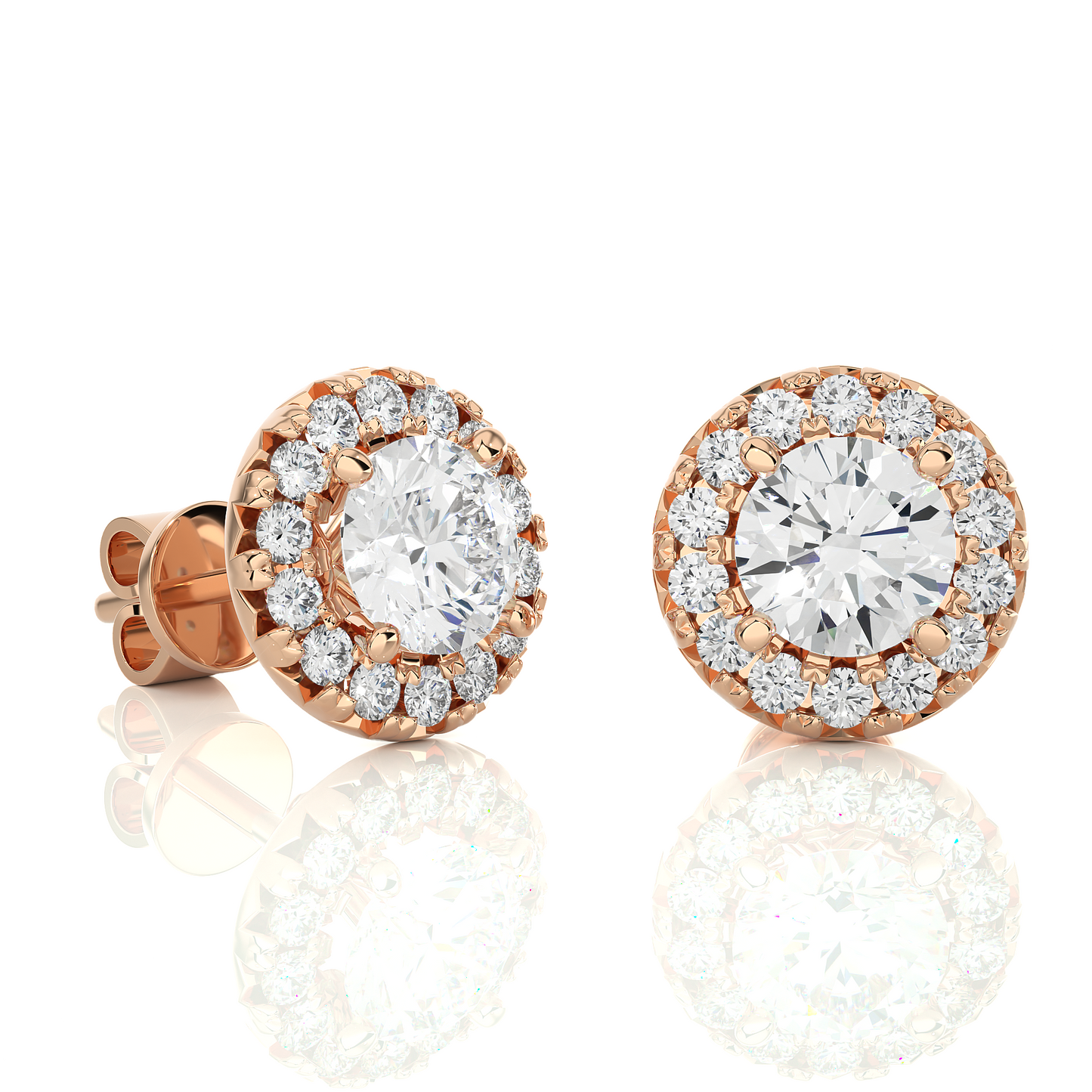 Vintage Halo Studs Earrings