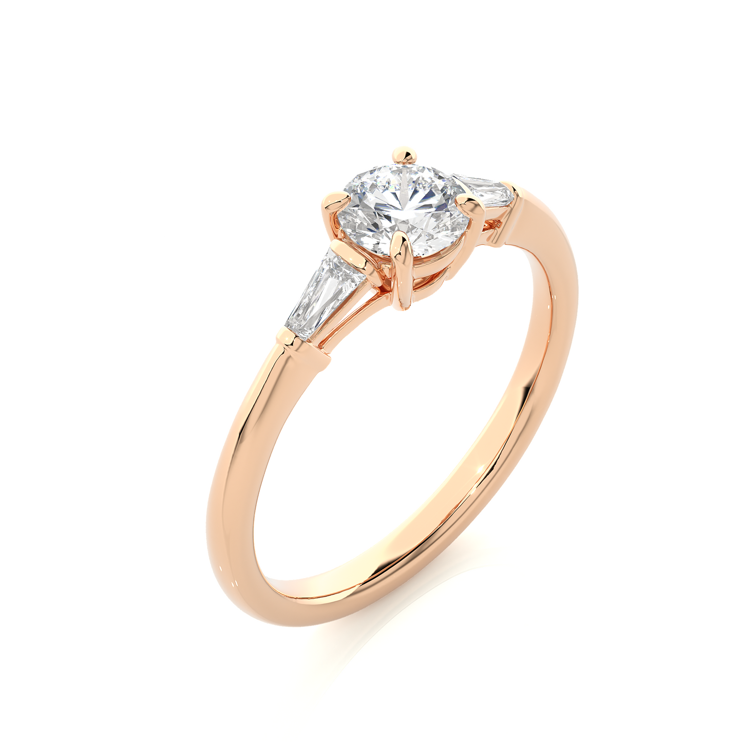 Feather Solitaire Ring