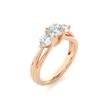 Triad Solitaire Ring
