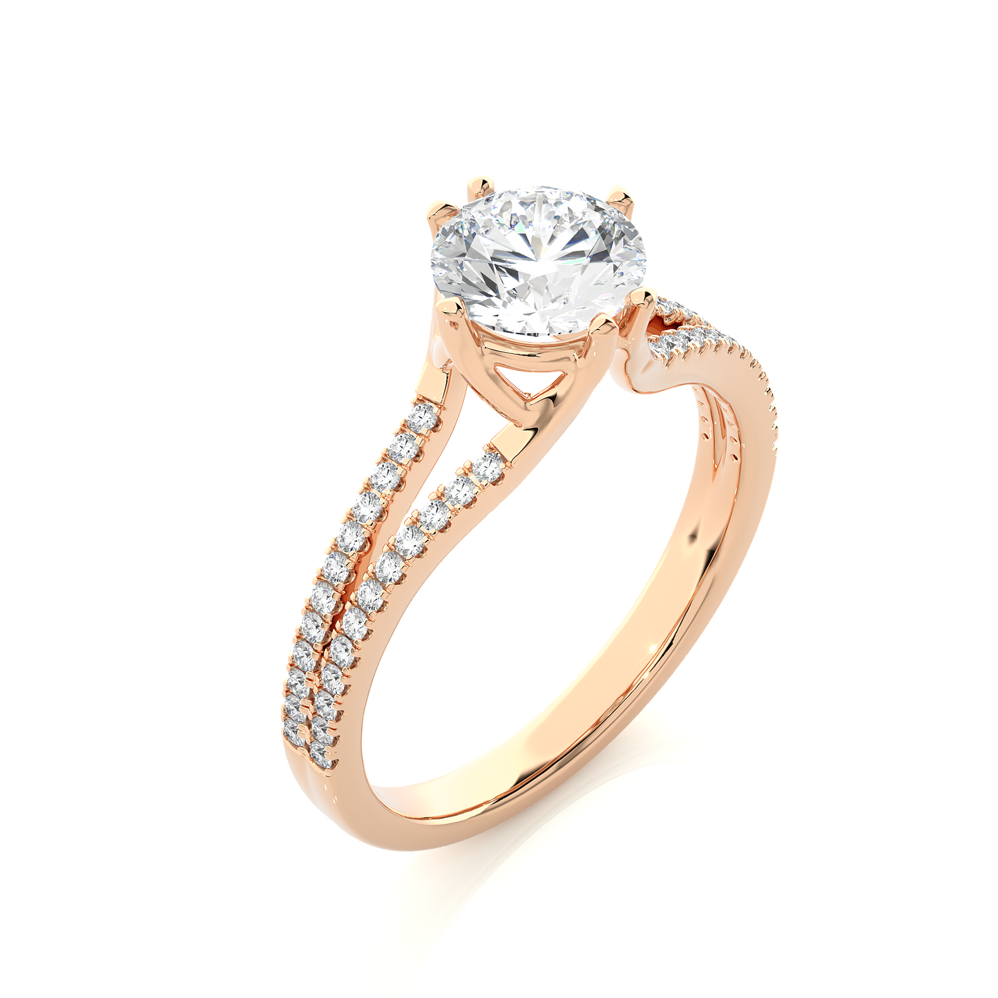 Double Lined Solitaire Ring