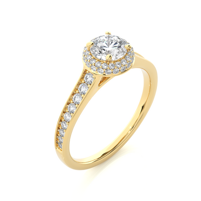 Multi Halo Soitaire Ring