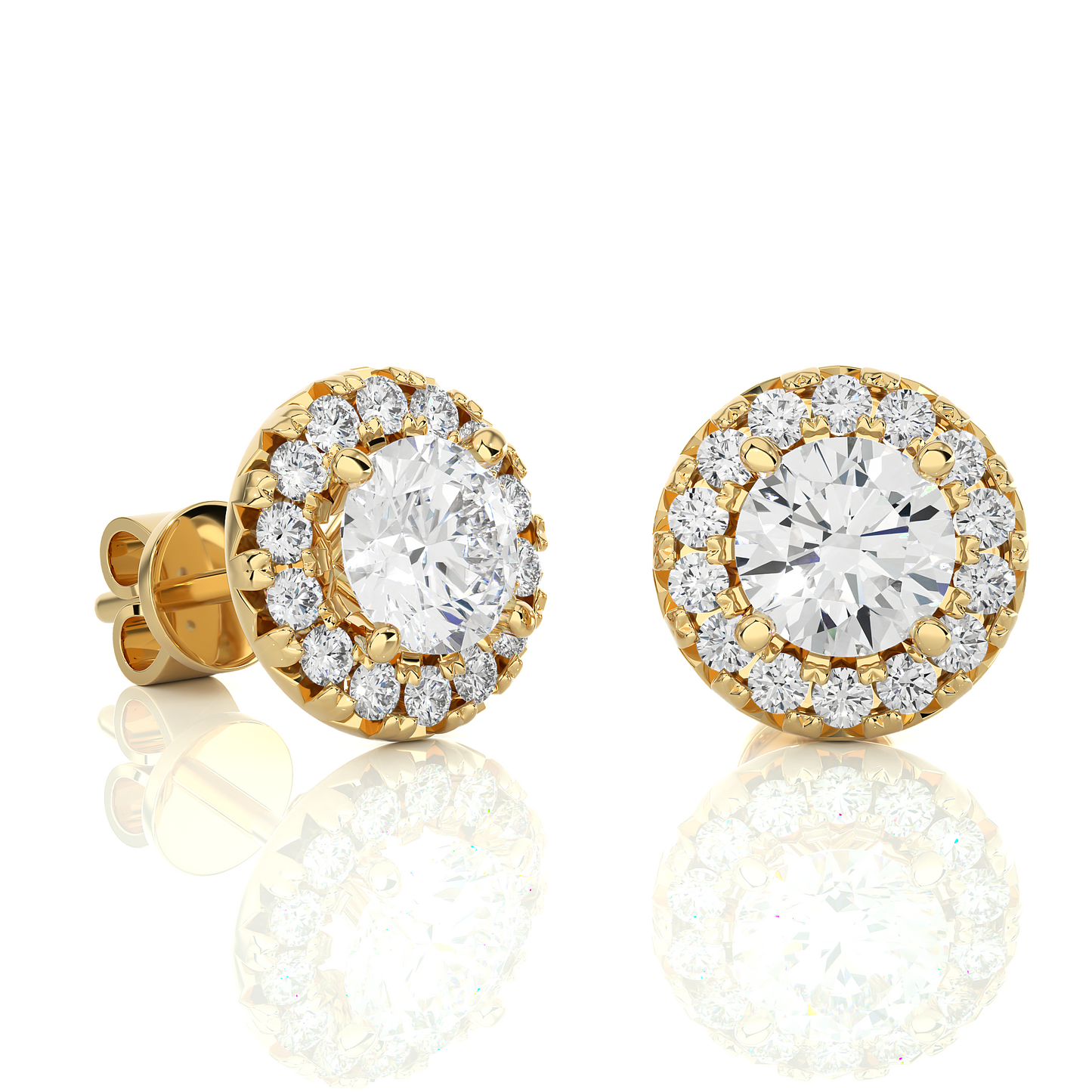 Vintage Halo Studs Earrings