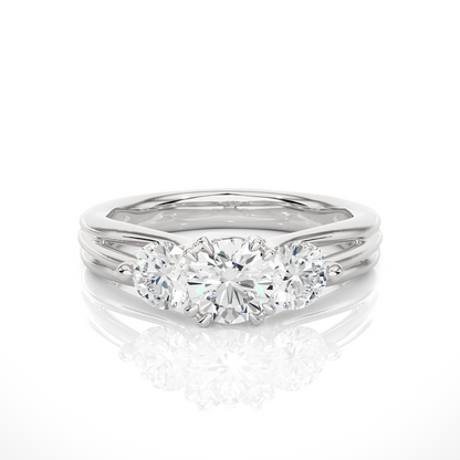 Triad Solitaire Ring