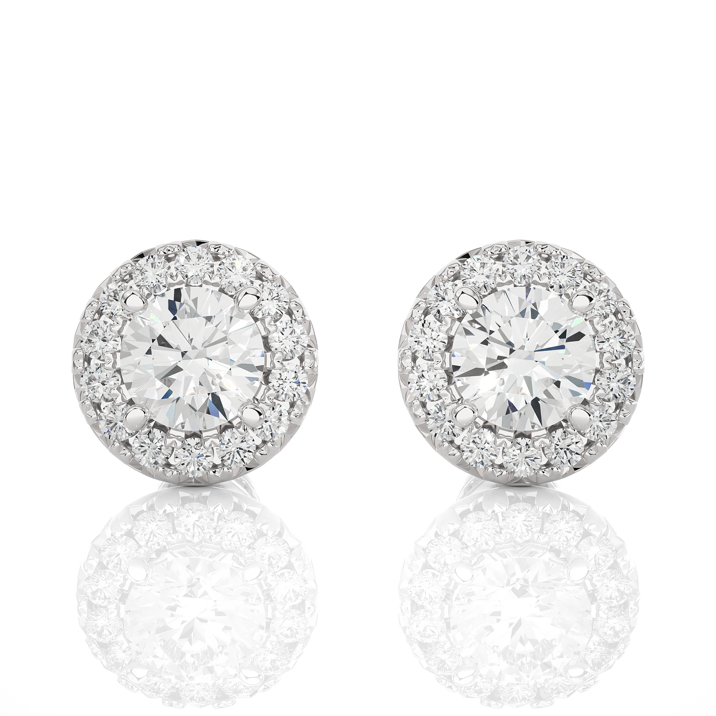Vintage Halo Studs Earrings