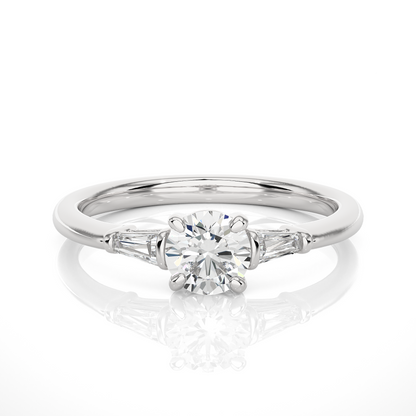 Feather Solitaire Ring