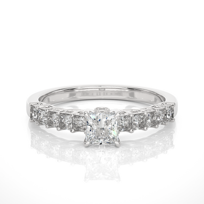 Monarch Princess Side Stone Ring