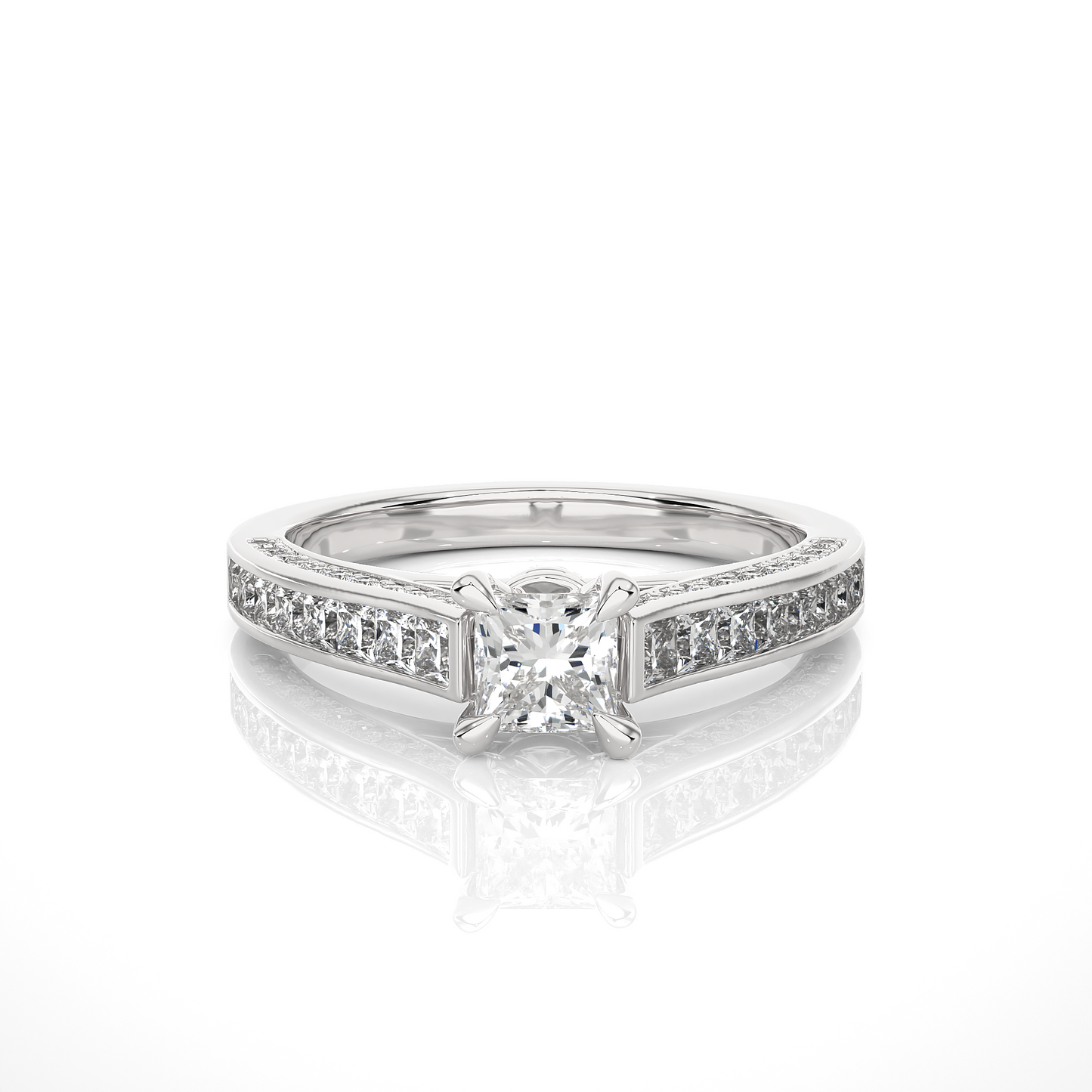 Infinite Princess Side Stone Ring
