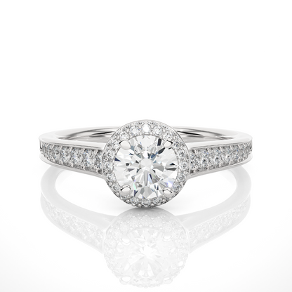 Multi Halo Soitaire Ring