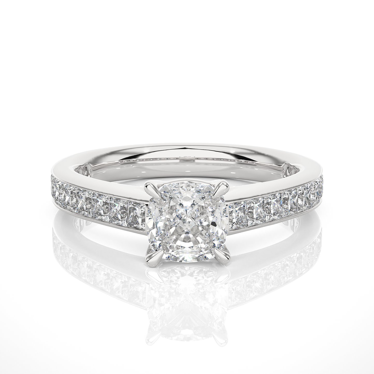 Velvet Cushion Side Stone Ring