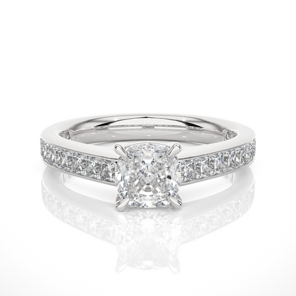 Velvet Cushion Side Stone Ring