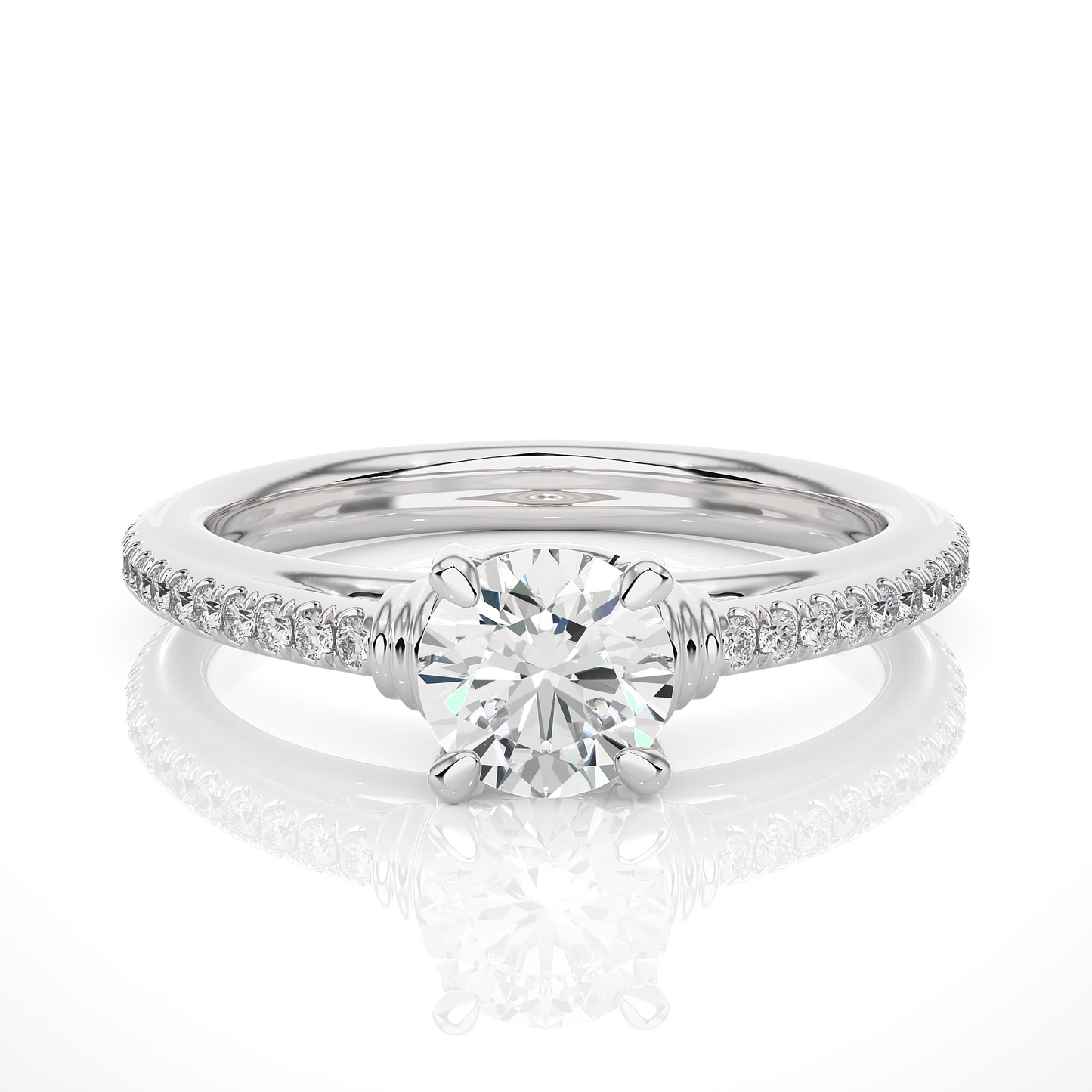 Luminaire Side Stone Ring
