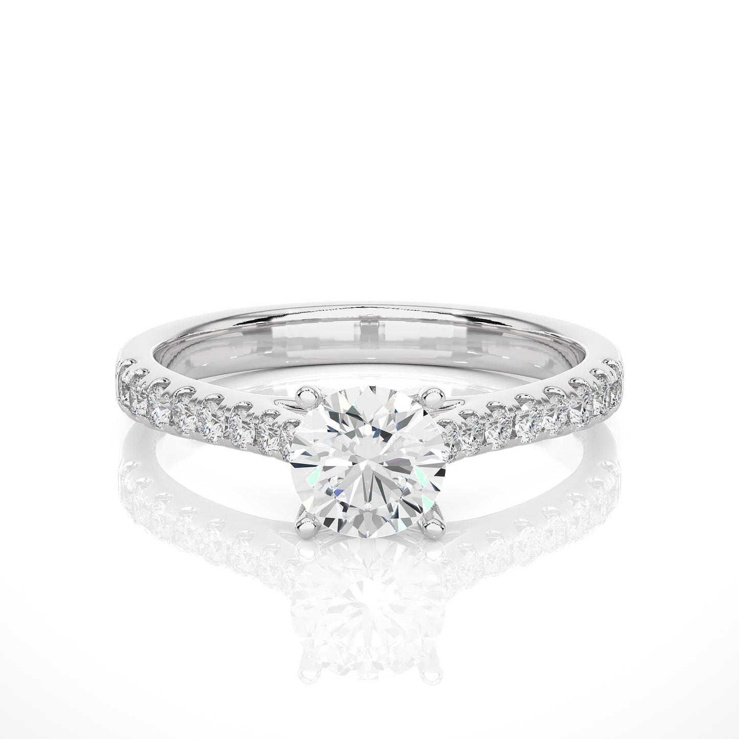 Grandeur Side Stone Ring