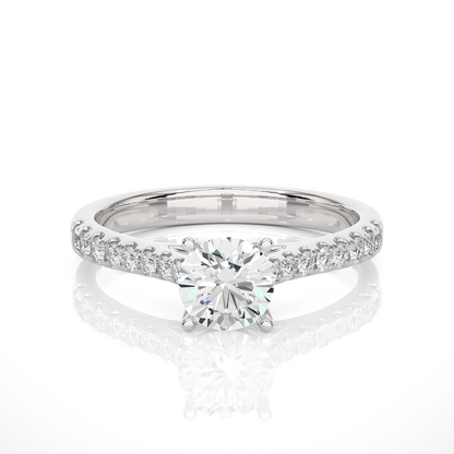 Grandeur Side Stone Ring