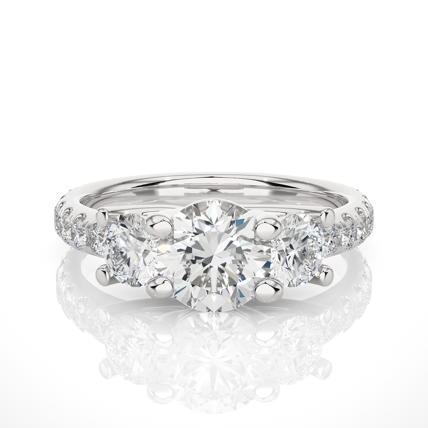 Bridal Three Stone Ring