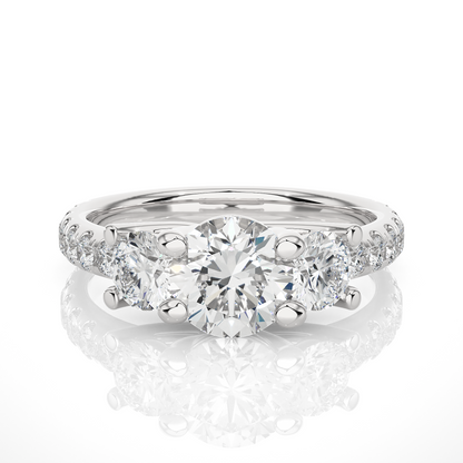 Bridal Three Stone Ring