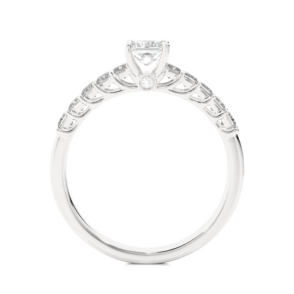 Monarch Princess Side Stone Ring