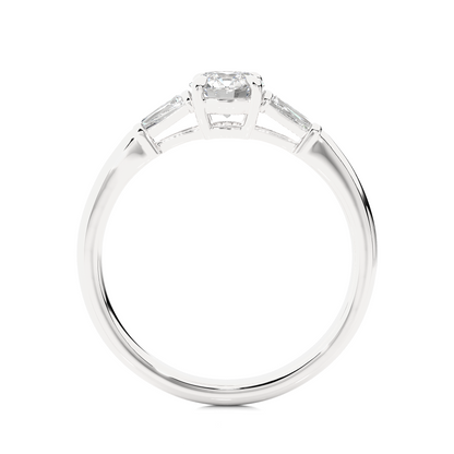 Feather Solitaire Ring