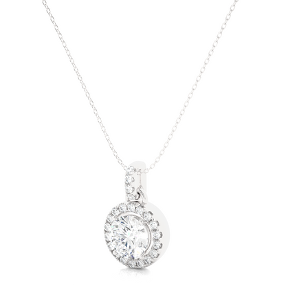 Lunessa Round Pendant With Halo With Chain