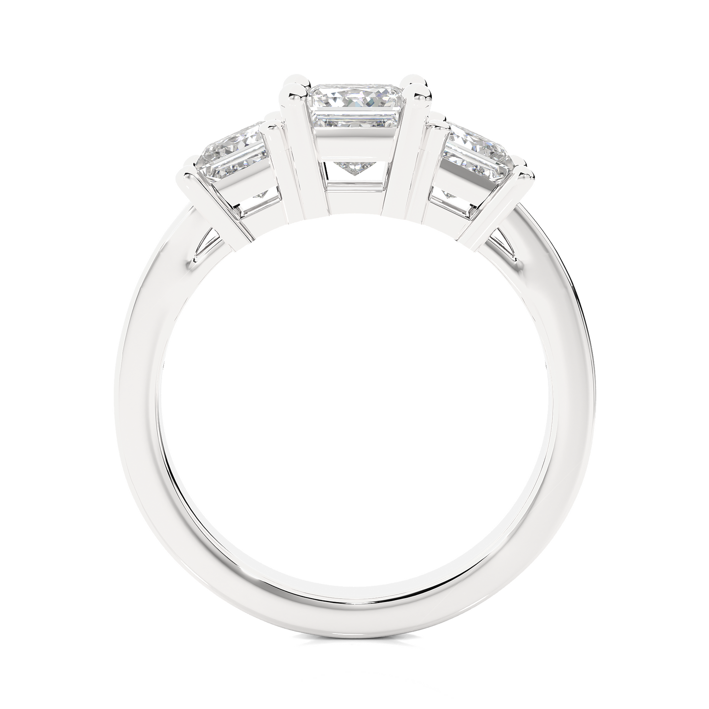 Three Stone Ring With Sides