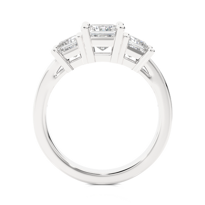 Three Stone Ring With Sides
