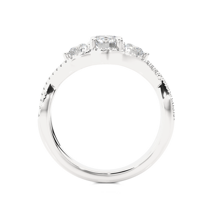 Triplet Side Stone Ring