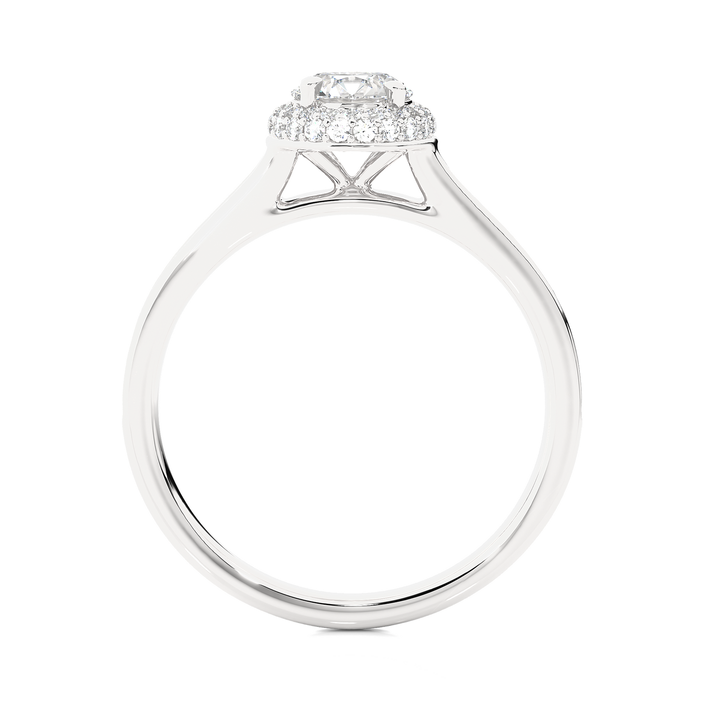 Multi Halo Soitaire Ring