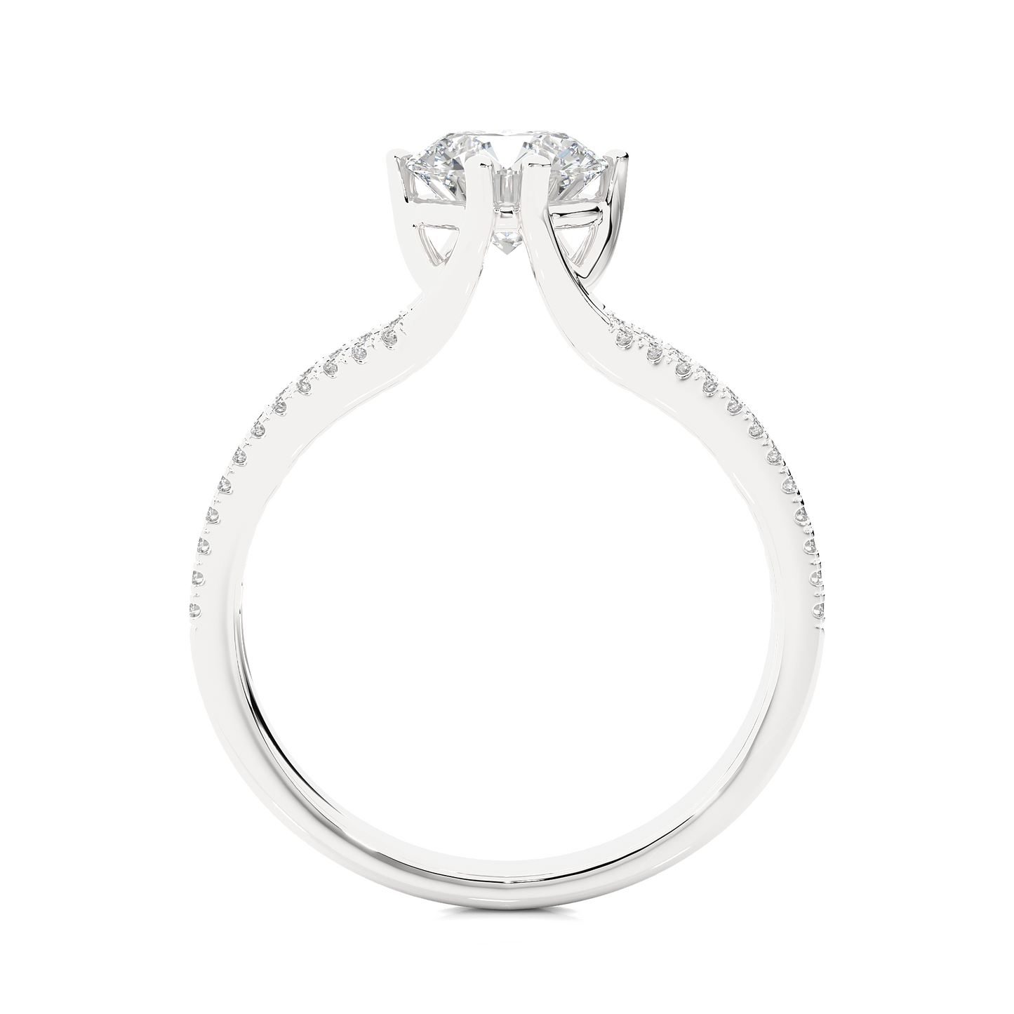 Double Lined Solitaire Ring