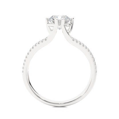 Double Lined Solitaire Ring