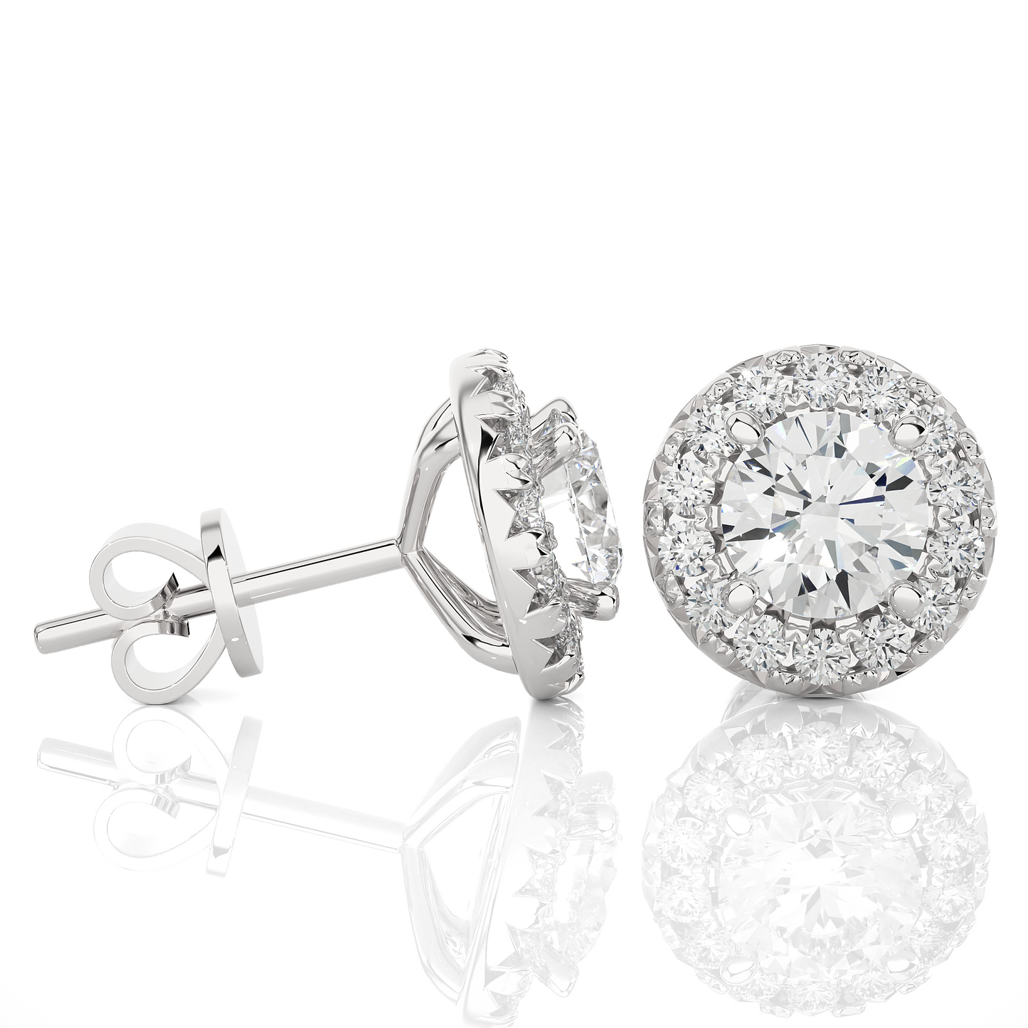 Vintage Halo Studs Earrings