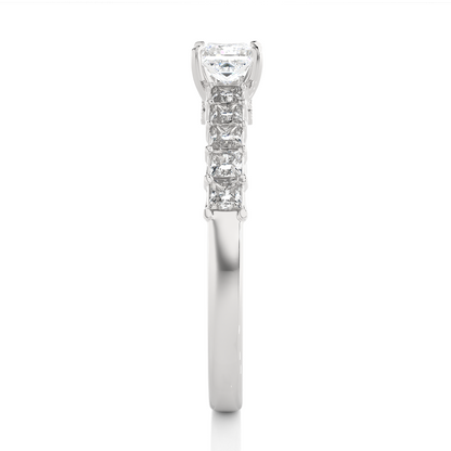 Monarch Princess Side Stone Ring