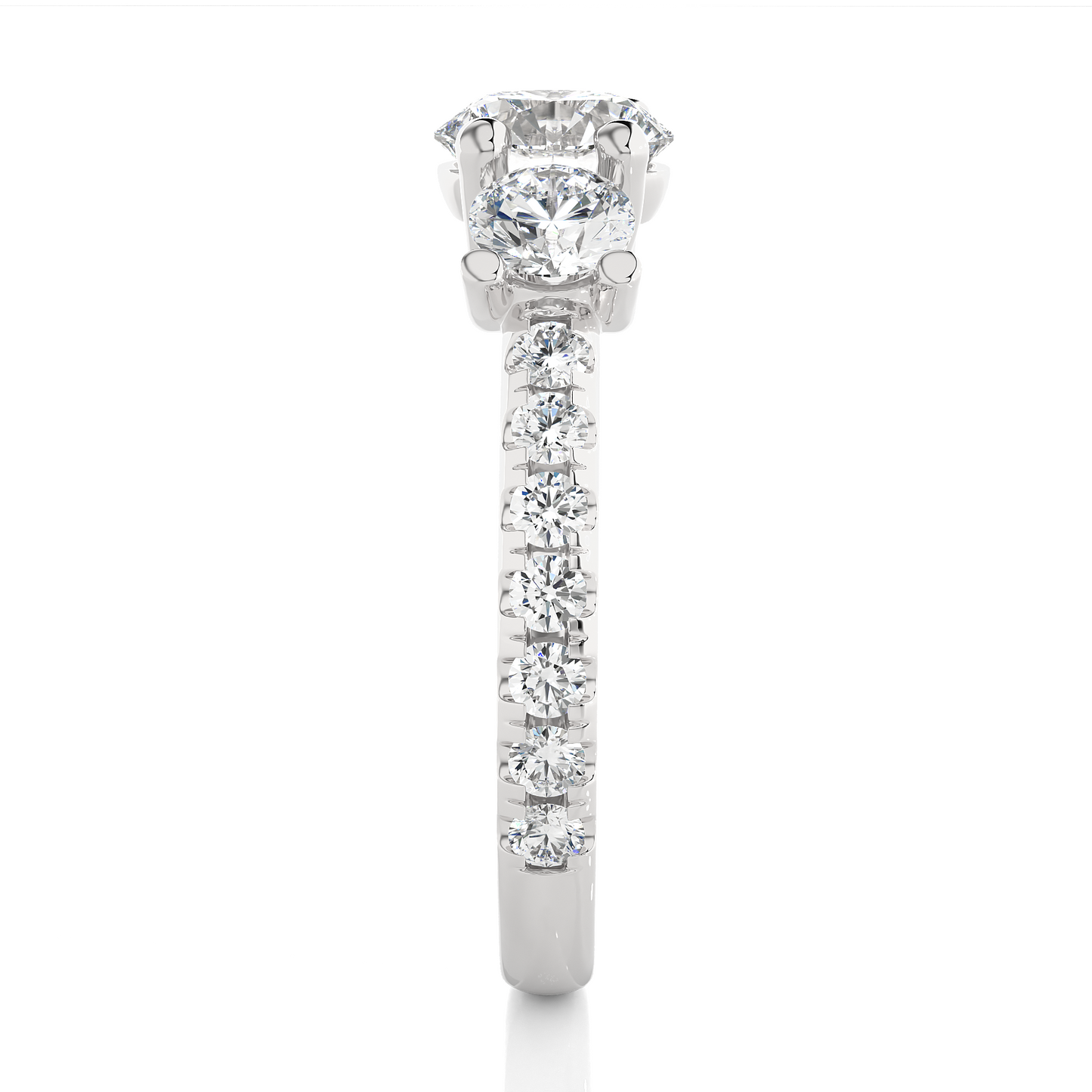 Bridal Three Stone Ring