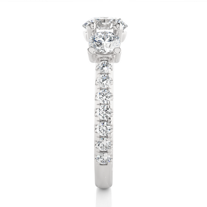 Bridal Three Stone Ring