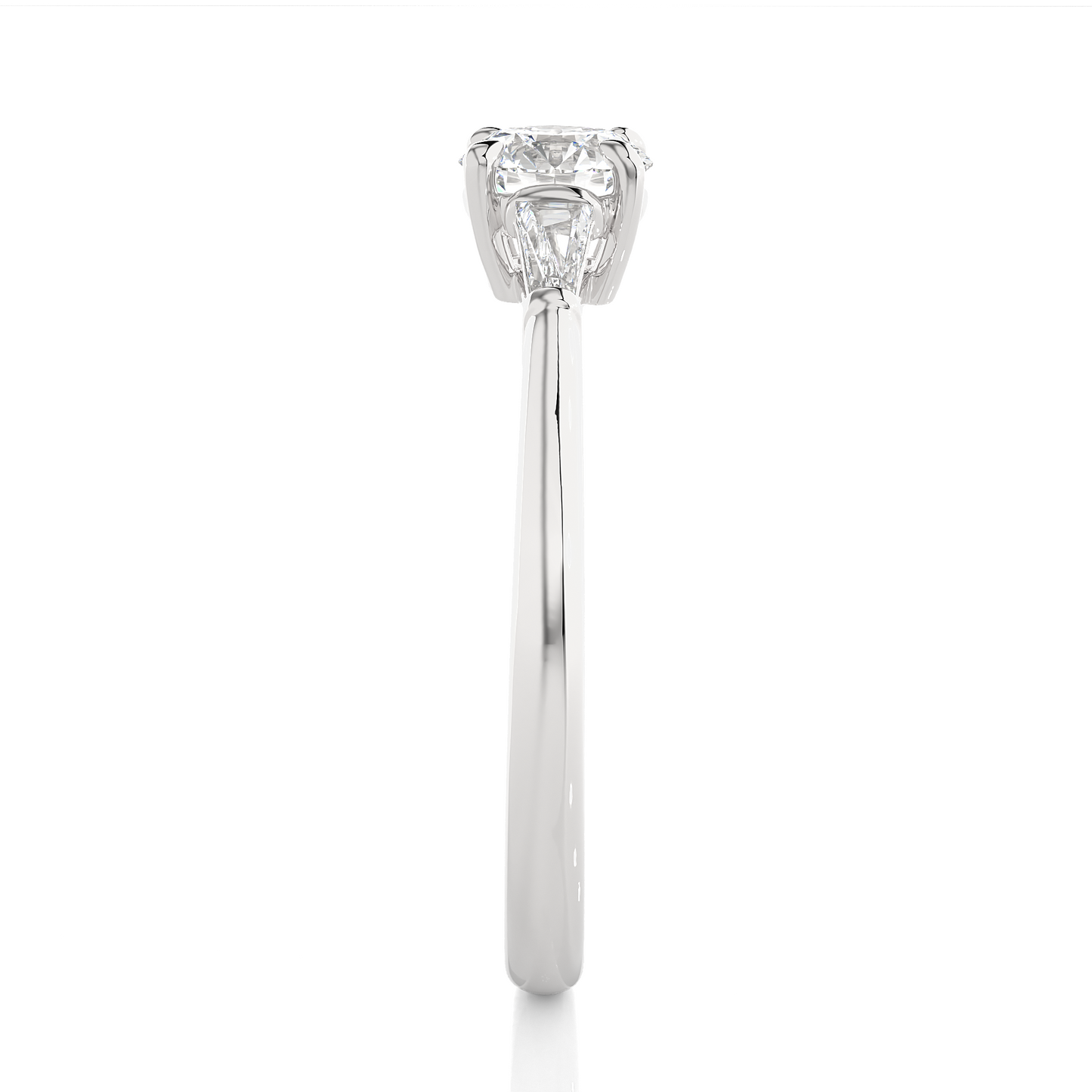 Feather Solitaire Ring