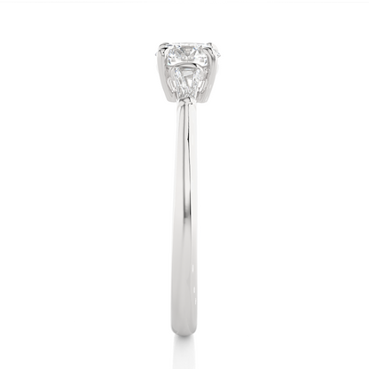 Feather Solitaire Ring