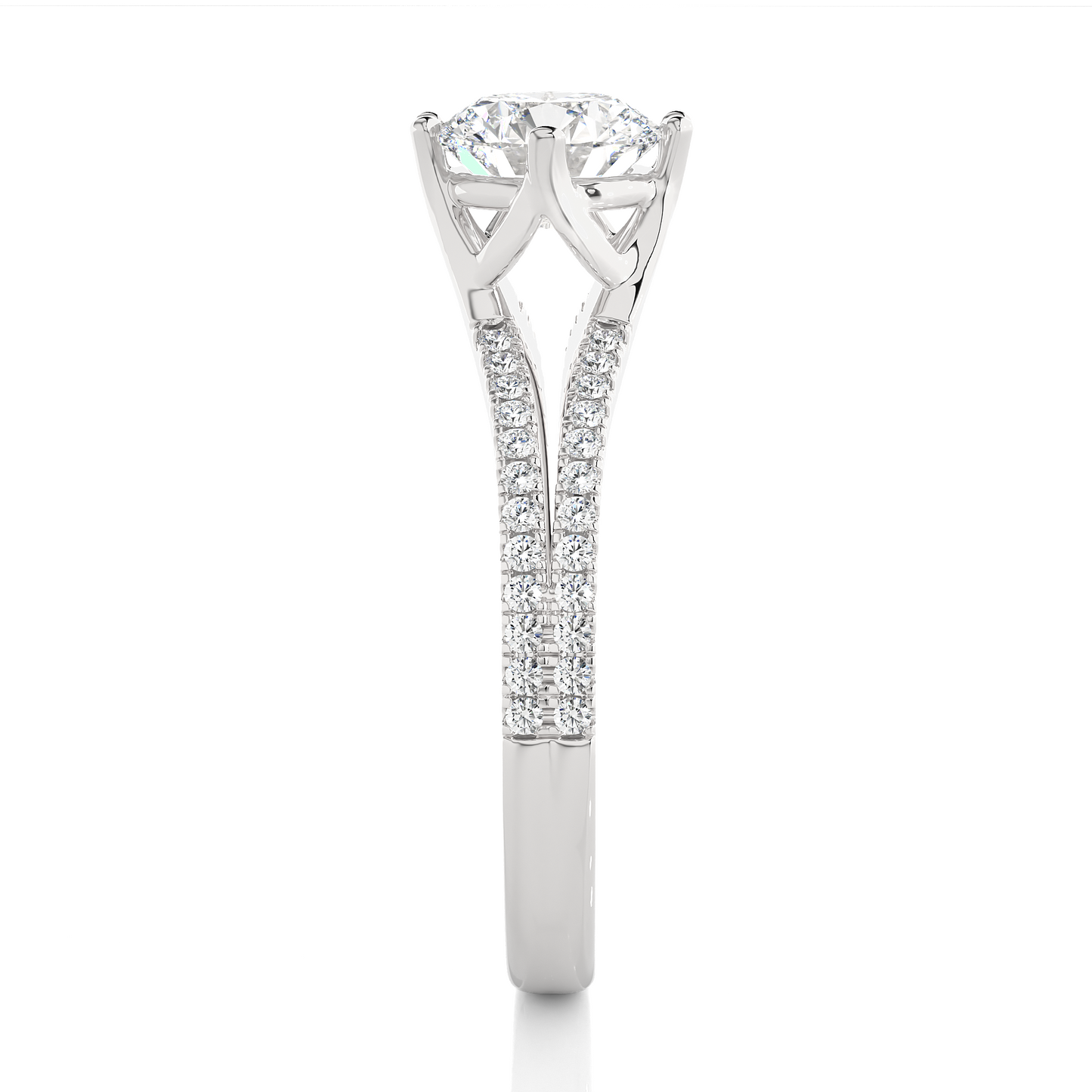 Double Lined Solitaire Ring
