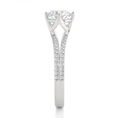 Double Lined Solitaire Ring