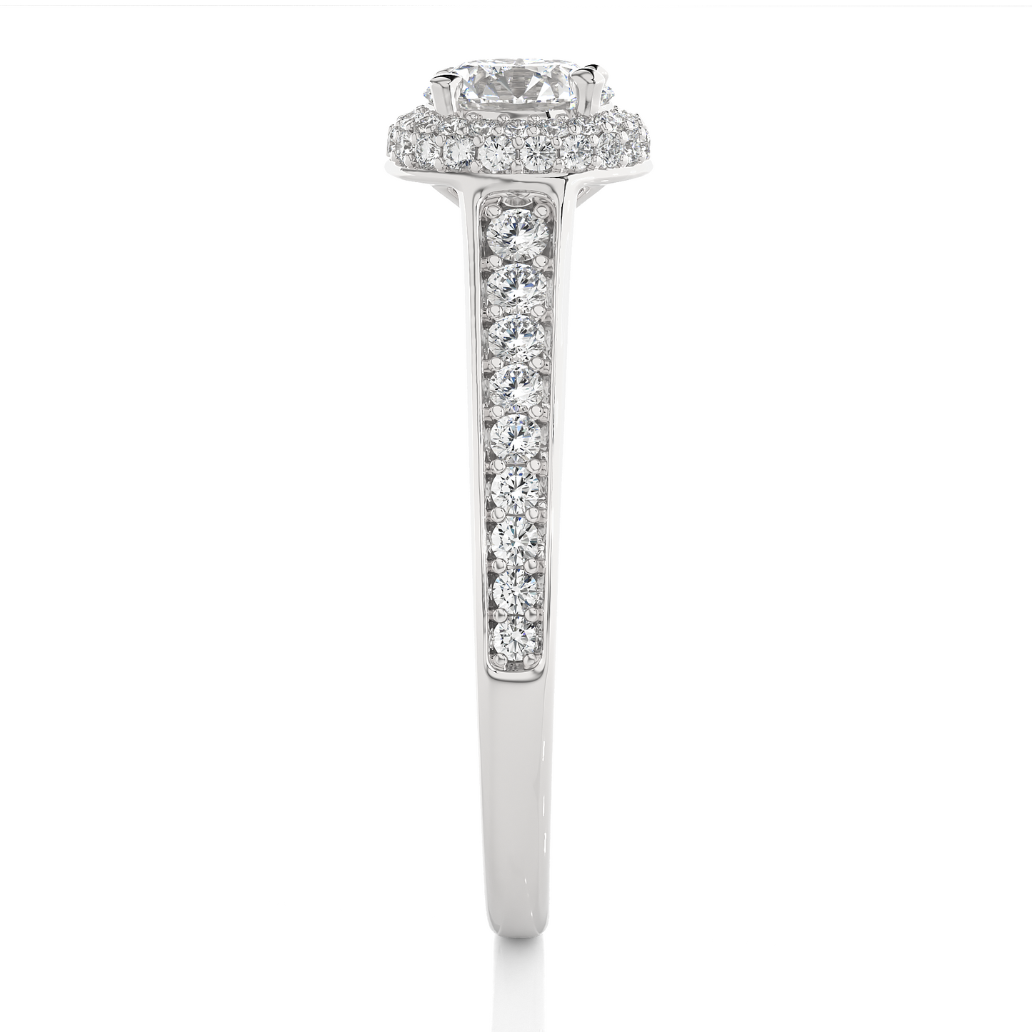 Multi Halo Soitaire Ring